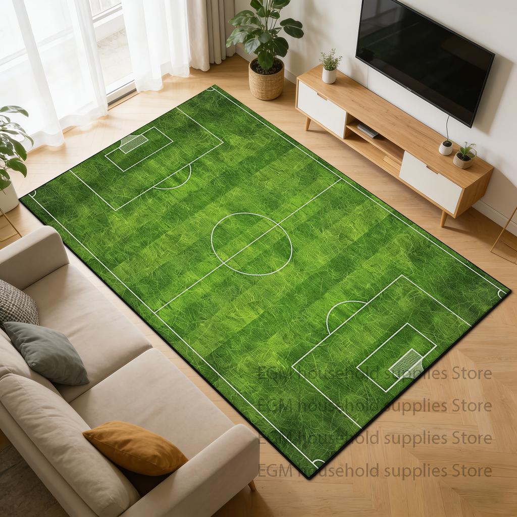 Football Field Carpet Modern Living Room Foldable lounge Floor Mats Non-slip Bedroom study customizable large size Rugs Washable