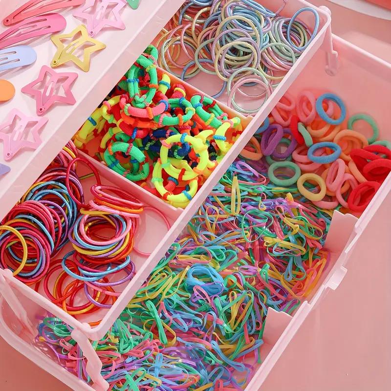 1000-teiliges gemischtes Haar-Accessoire-Set, Frisuren-Tool mit mehreren Elementen, geeignet für alle Jahreszeiten, ideales Geschenk für Frauen, verschiedene Farben, keine Box