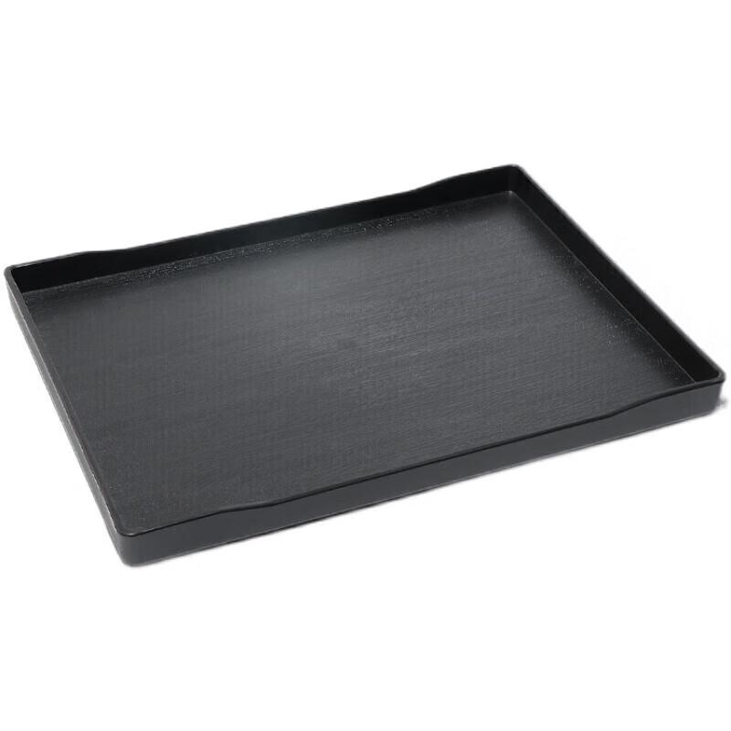 Rectangular Melamine Anti-slip Wood Grain Serving Tray