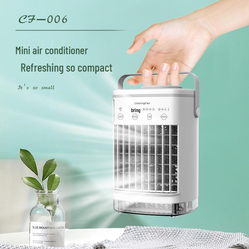 USB Desktop Bladeless Air Cooler with Humidifying Spray and Air Circulation
