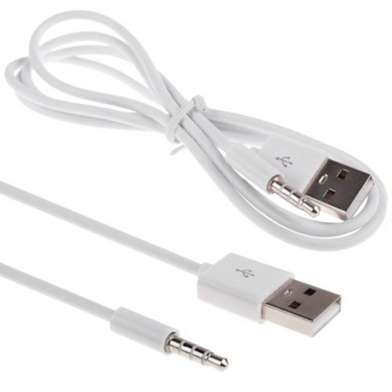 1m Anti-interference 3.5mm Male AUX Audio Jack To USB 2.0 Male Converter Cable