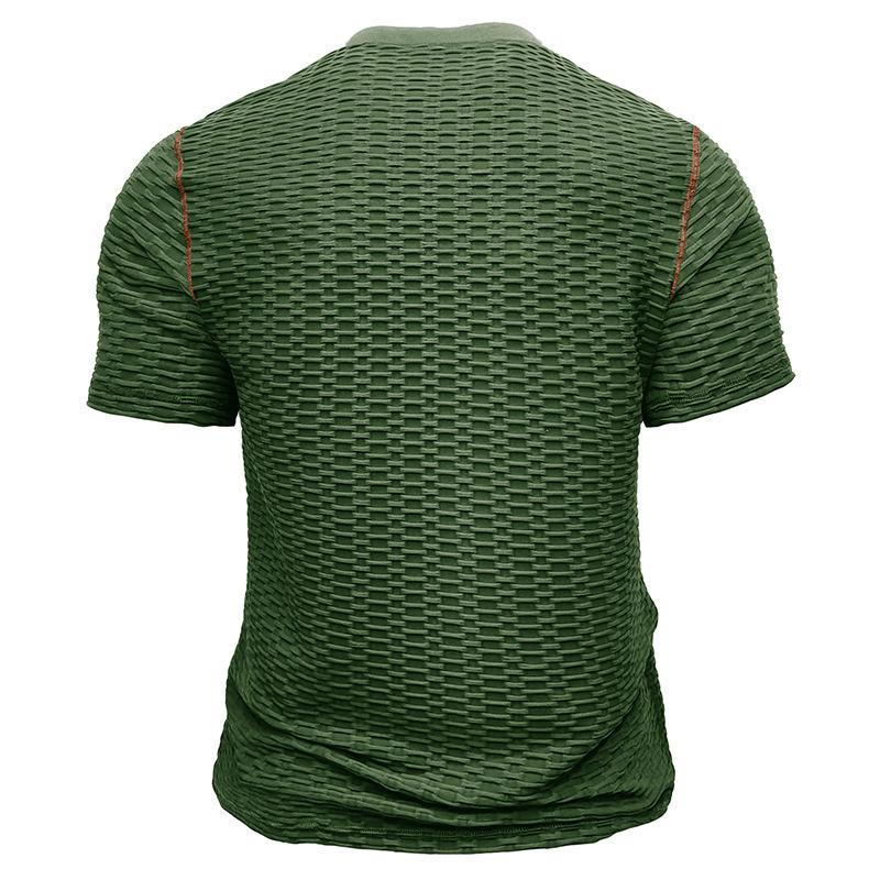 Letní nová pánská svalová trička Henry, módní pánská sportovní fitness prodyšná trička s krátkým rukávem