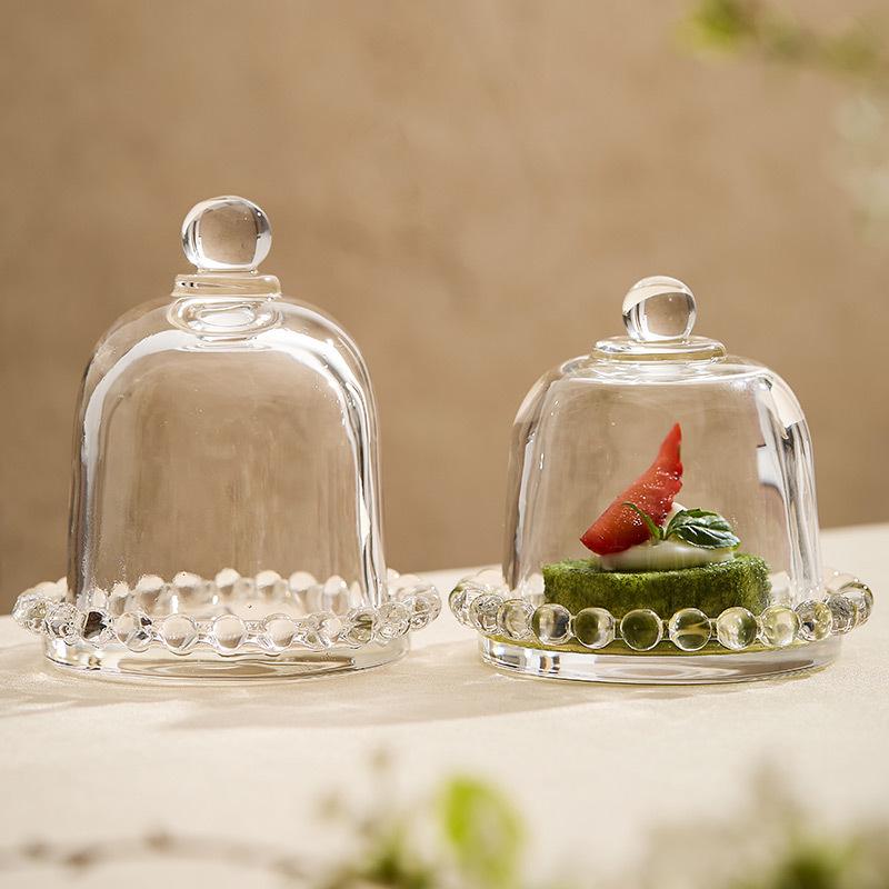 Transparent Cake Cover and Tray for Desserts, Mini Display Stand for Afternoon Tea or Fruit Tasting.