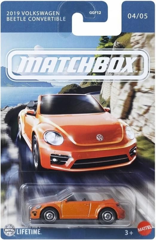 

Matchbox 2019 Volkswagen Beetle Convertible scale diecast [Orange] 04/05, GGF12, 164 vehicle. помаранчевий