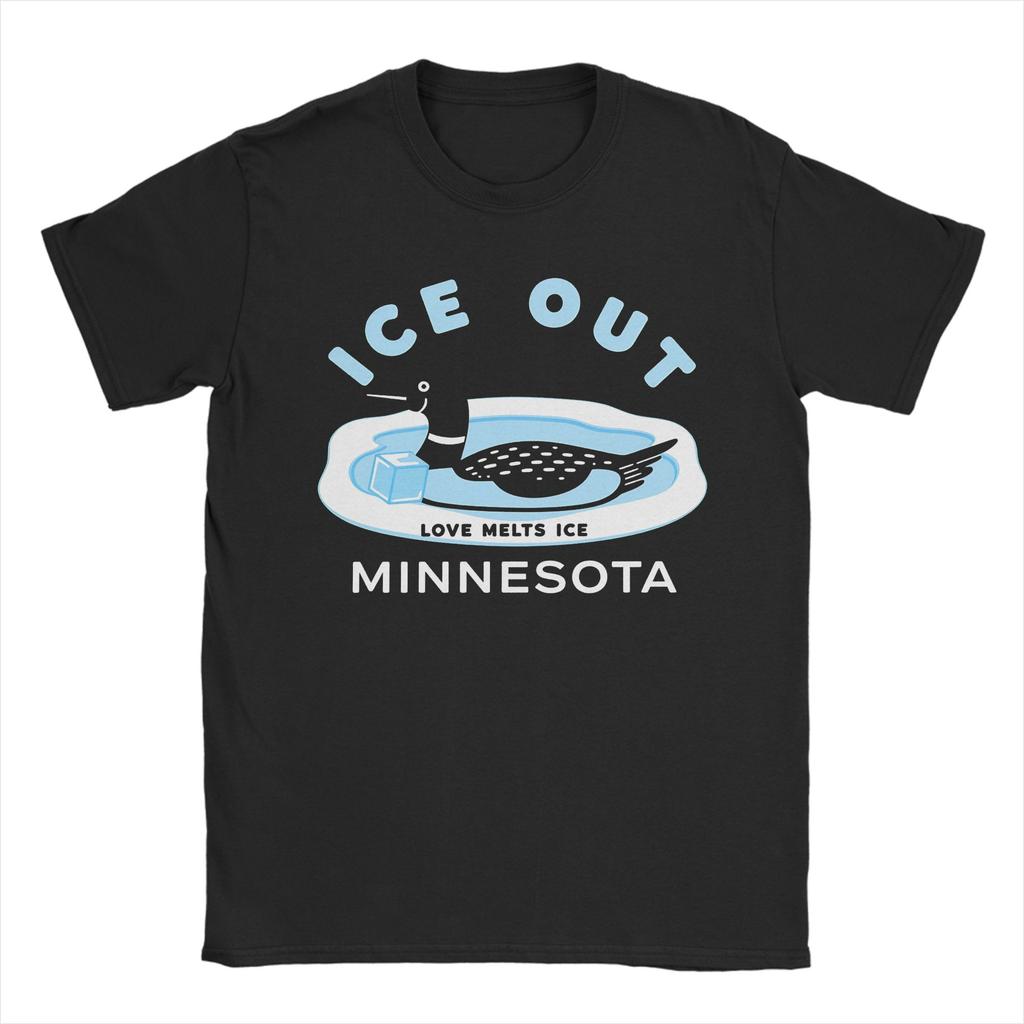 Ice Out No HuUnisex is Illegal US Unisex T Shirt Vintage Tees Short Sleeve Crewneck TShirts Cotton Printed Tops