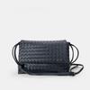 Handwoven Genuine Leather Crossbody Bag Women Vintage Square Flap Shoulder With Magnetic