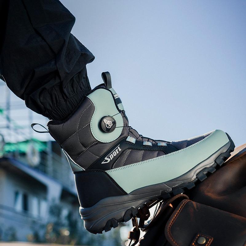 Men's Winter Cold -40 ° Thickened Padded Waterproof Comfortable Warm Lightweight Hiking Non-slip Thick Sole Cushioning Snow Boots Martin Boots