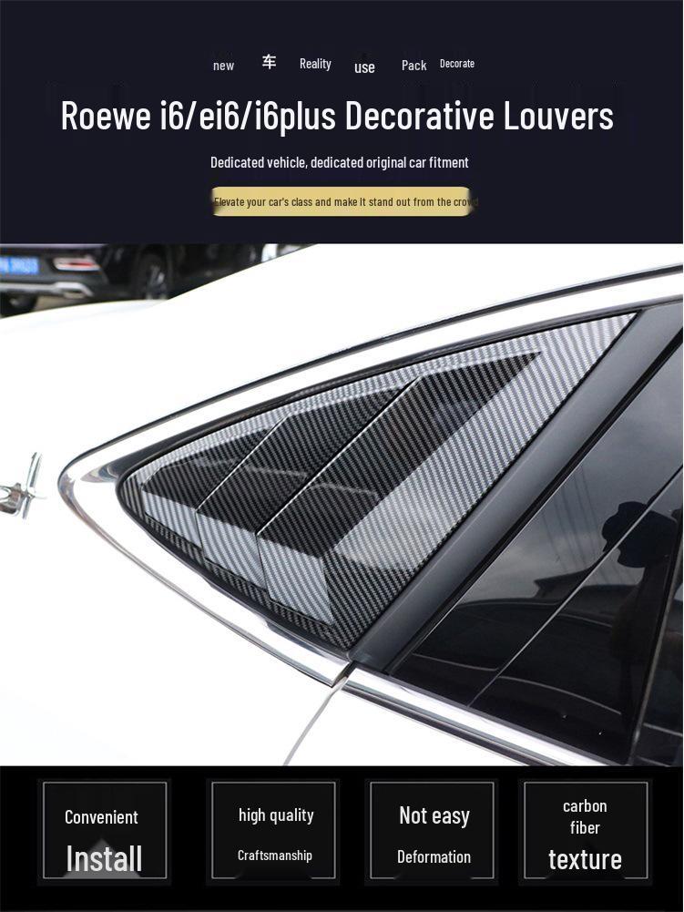 Kompatible Heckscheibenjalousien, Spoilerentlüftungen und dreieckige Fensterumbauten für Roewe i6/ei6/i6plus.