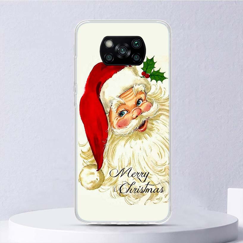 Christmas Santa Claus Present Soft Case For Xiaomi Poco X7 X6 X5 X4 X3 Nfc F7 Ultra F6 F5 Pro Phone Cover F4 Gt F3 M5S M4 M3 M5