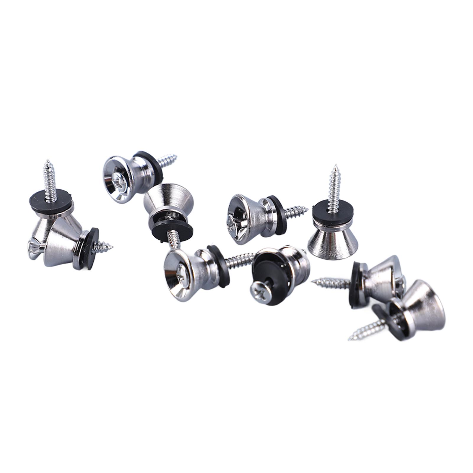 

10 шт. кнопок для фиксации ремня гитары, металлические штифты в грибовидном стиле с винтом для электрогитары, баса