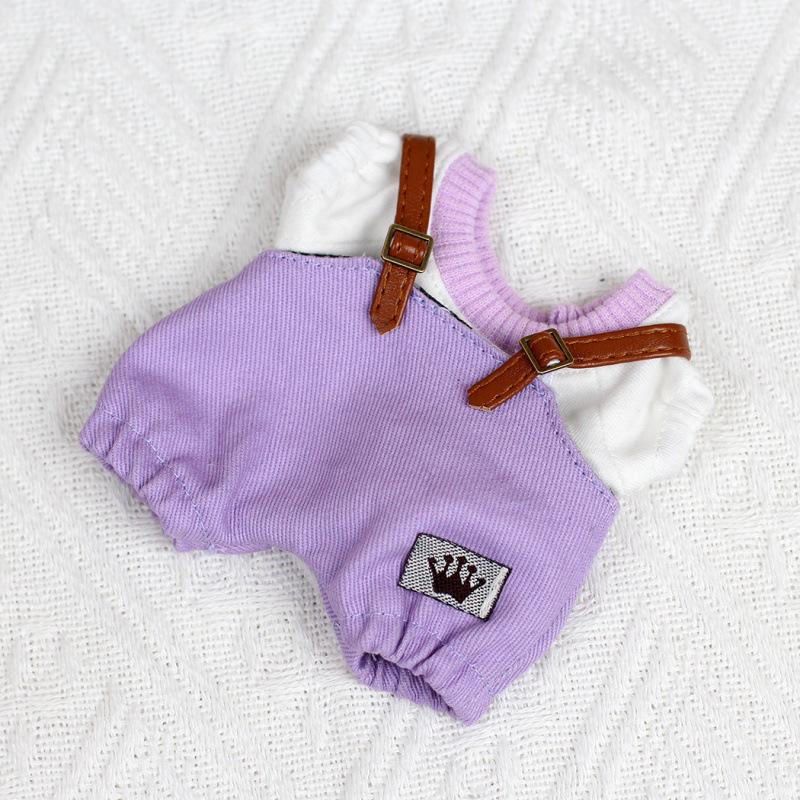 Labubu Baby Clothes Fashionable Adjustable Overalls Set Cute Mini Doll Clothes