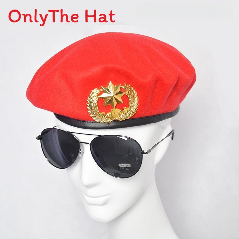 Marvel Logo Wool Beret Hat With Retro British Style And Uv Sunshade For Adults