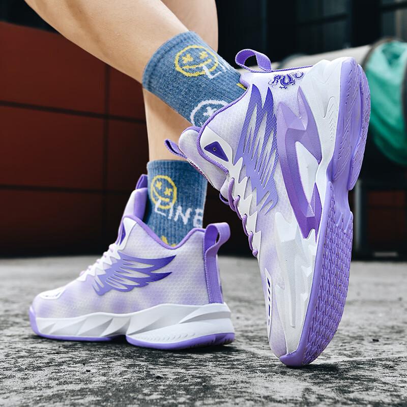 Putian Basketball Shoes Men's and Women's Autumn Non-slip, Wear-resistant, Shock-absorbing, High-top Mesh Breathable, Student Mandarin Duck Two-color