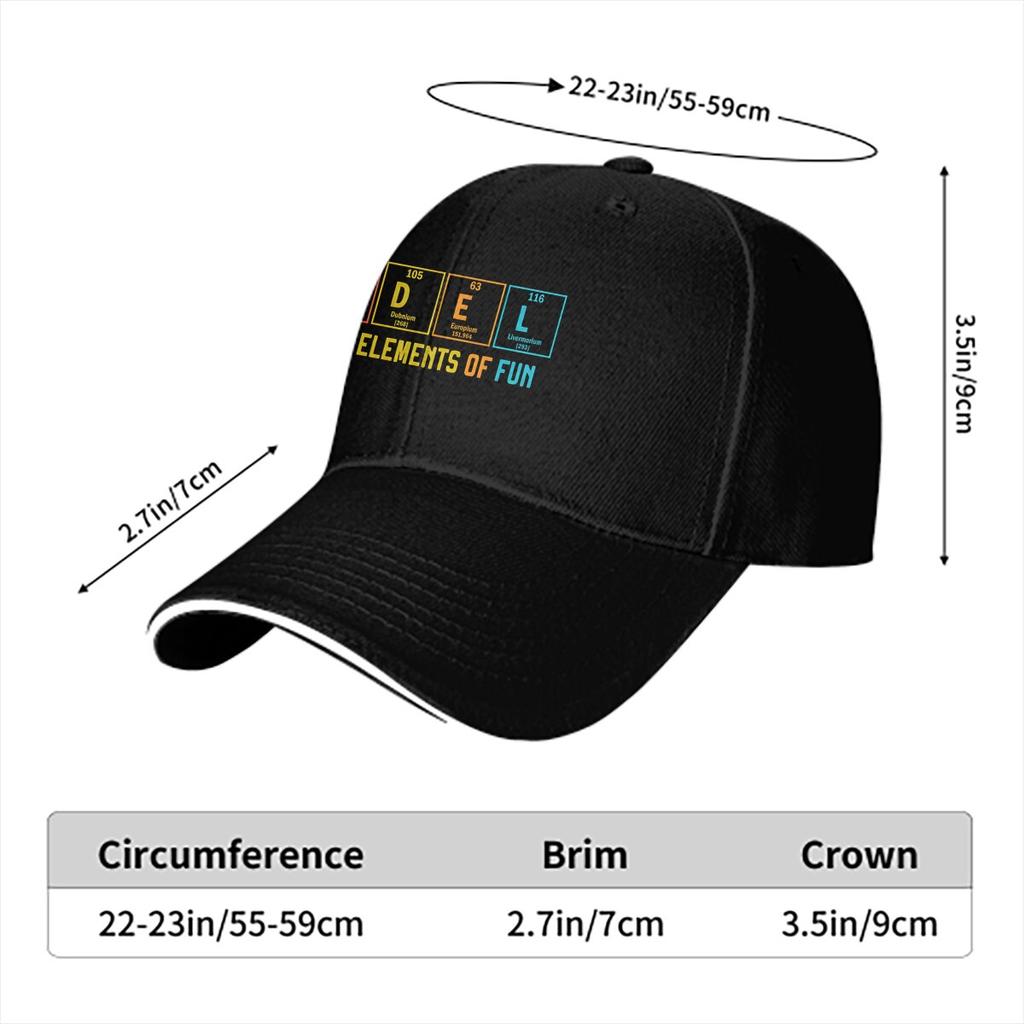 Washed Unisexs Baseball Cap Padel The EleUnisexts Racket Science Trucker Snapback Caps Dad Hat Chemistry Golf Hats