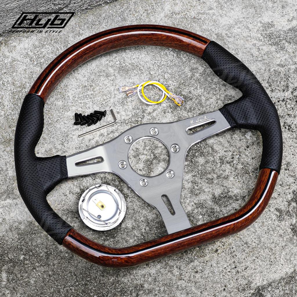 Tuning D Steering Wheel Classic 14Inch Modified Racing Sports Car Steering Wheel For Universal