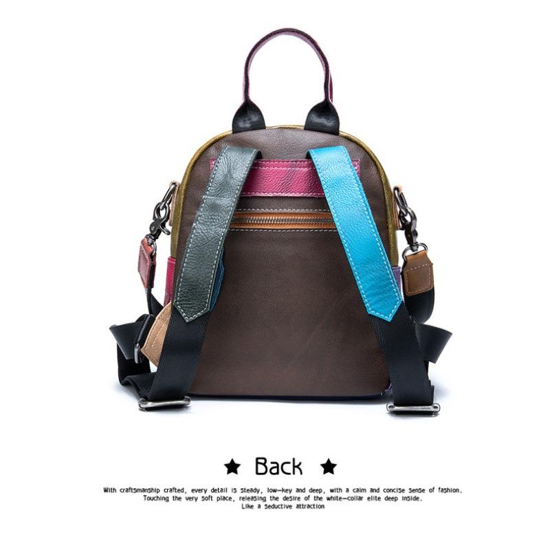Genuine Leather Rubbed Vintage Women's Shoulder Bag Trendy Backpack