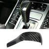 For Porsche Cayenne 958 2011-2017 Carbon Fiber Gear Shift Knob Cover Interior Gear Shift Lever Knob Trim Replacement
