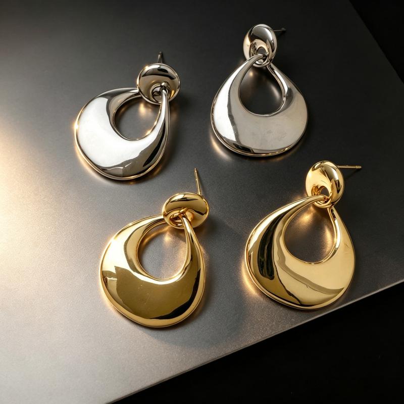 Minimalist Geometric Surface Water Drop Dangle Earrings - Elegant Commuting Jewelry