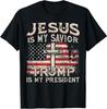 Ježíš je můj Spasitel Trump je můj Prezident Americká Vlajka Unisex Tričko Unisex Tričko