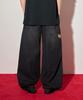 Lujeoseukeulleob Bag Patch Wide Denim Pants Black
