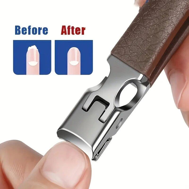 Professionelles Maniküre- und Pediküre-Werkzeug, Nagelknipser mit großer Öffnung, spritzwassergeschützt, superdicker Nagelknipser, geeignet für dicke Nägel
