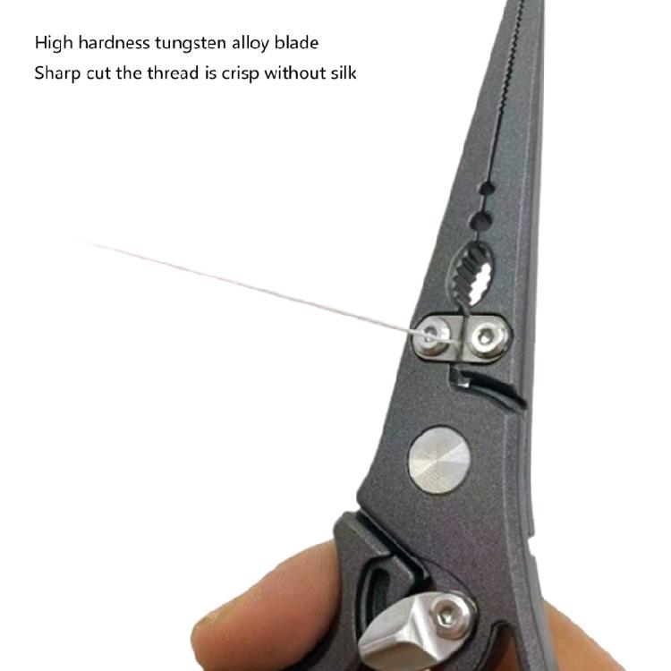 Plier Fishing Plier Fishing Tackle with Sheath and Coiled Lanyard Fishing Multitool Hook Remover Braided Line Cutter