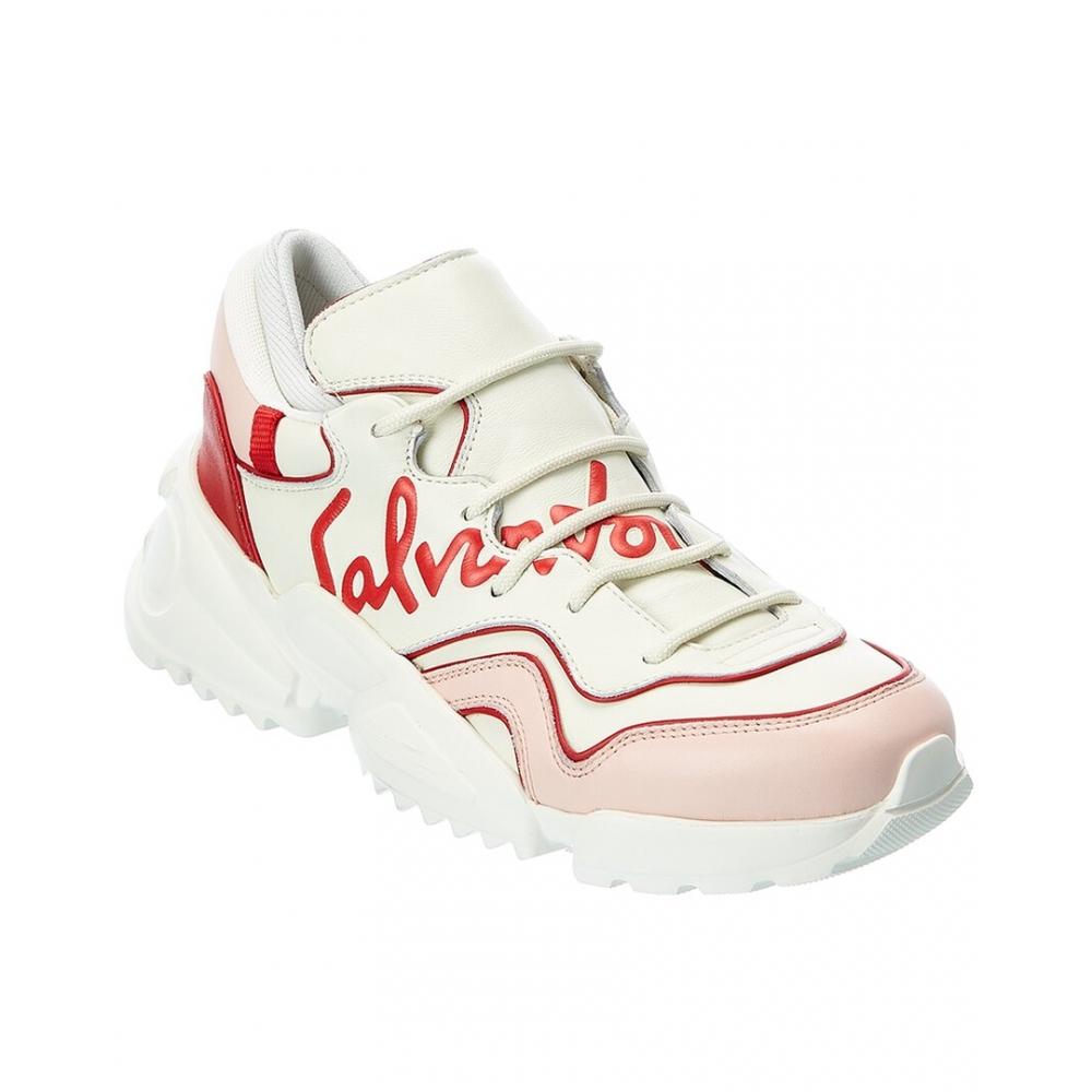 

Ferragamo Salvatore Ferragamo Nilu Leather Sneaker White US 7/Wide