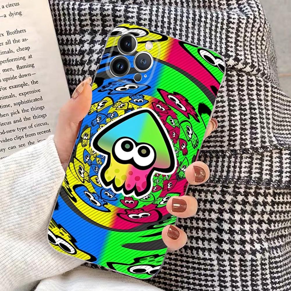 J-jogo GAME S-SplatoonS Phone Case For iPhone 15 14 11 12 13 Mini Pro XS Max Cover 6 7 8 Plus X XR SE 2020 Funda Shell
