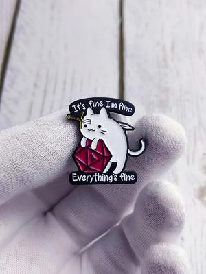 Cartoon Cute Cat Funny Creative Alloy Brooch Creative Accessories Badge