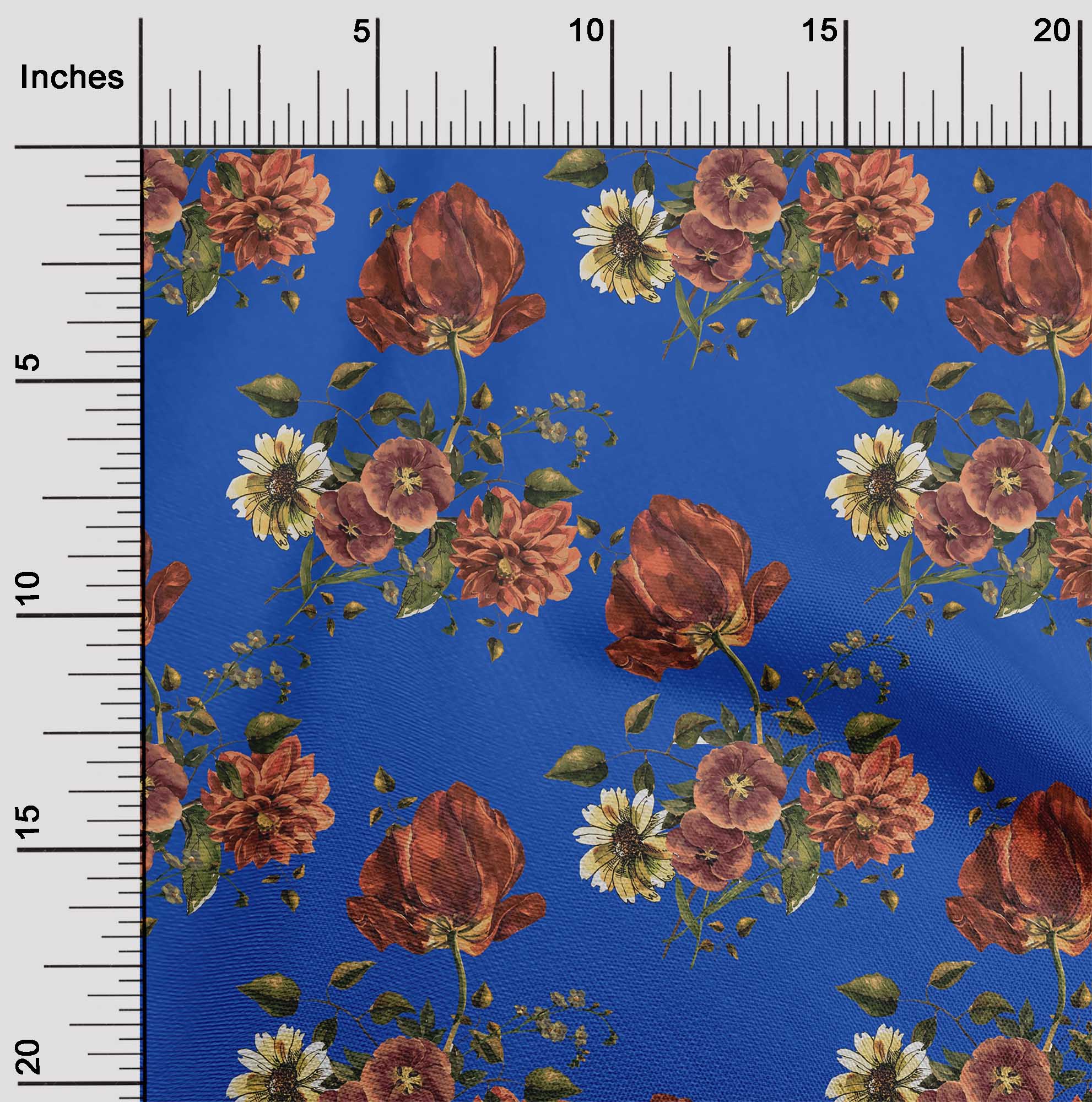 

oneOone Cotton Flex Lavender Blue Fabric Leaves & Floral Artistic Sewing Fabric By The Yard Printed Diy Clothing Sewing Supplies 40 Inch 42 Inch Wide - Viscose Chiffon синій