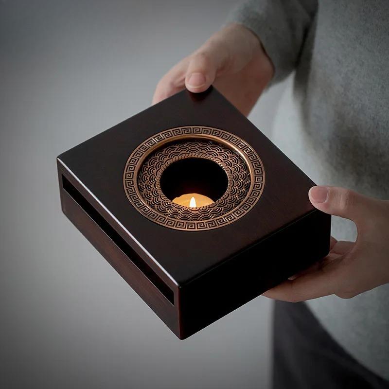 Antique Bamboo Warm Tea Table Heating Warm Tea Stove Base Household Japanese Flavoring Device Frying Baking Baking Tools