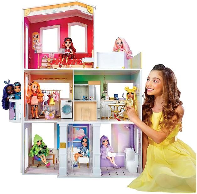 MGA Rainbow High Dev Ahşap Dollhouse Eşyalı