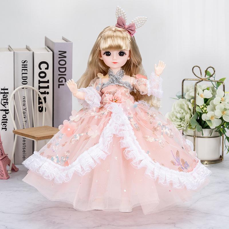 

30см 6-шарнирная кукла BJD принцесса с детским лицом - Идеальный подарок на день рождения для девочек 30cm Full Doll as Shown