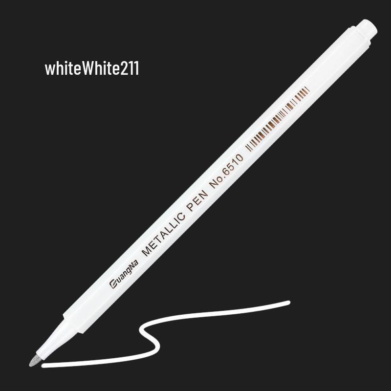 Guangna 6510 Metallic Signature Pen - Hard Tip Watercolor & Outline Pen for Drawing & Design