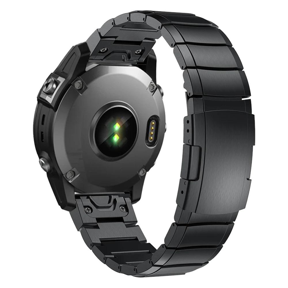 Cinturino per Orologio in Titanio QuickFit 26mm 22mm per Garmin Fenix E 8 7 7X Pro 6 6X 5 5X Plus/Epix Pro/MARQ/TACTIX Bracciale in Metallo