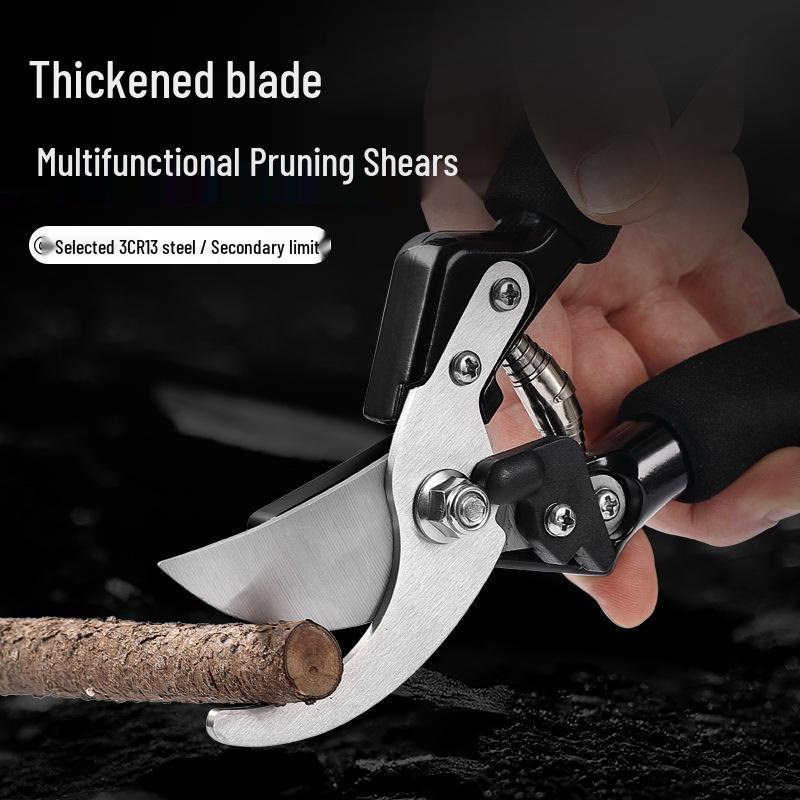Heavy-Duty Stainless Steel Labor-Saving Pruning Shears for Garden and Bonsai, Multi-Functional Power Shears for Thick Branches