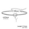 Stainless Steel 26-Letter Bracelet & Anklet with Double-Layer Knotted Snake Bone Chain