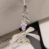 Mobile Phone Pendant Beaded Phone Chain Bowknot Pearl Keychain Camera Accessory