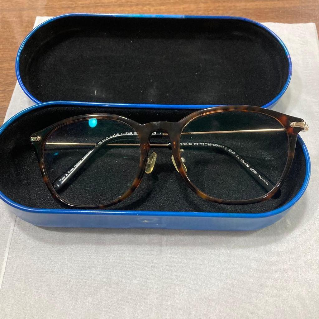 Used OWNDAYS 20708-9A Glasses Non-Prescription UV Photochromic Lens Brown