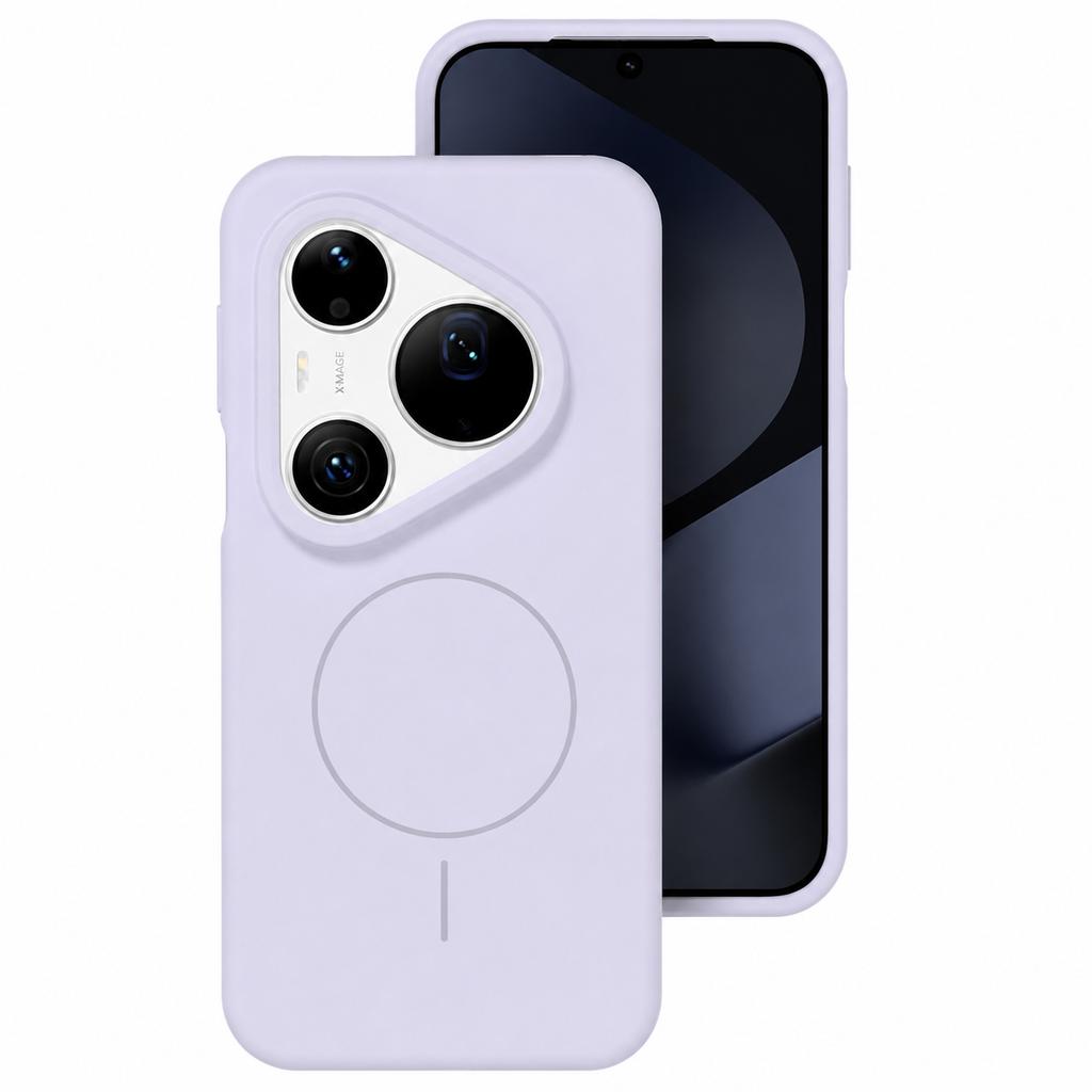 Protective Magnetic Liquid Silicone Phone Case for Huawei Pura 70 Pro-Blue