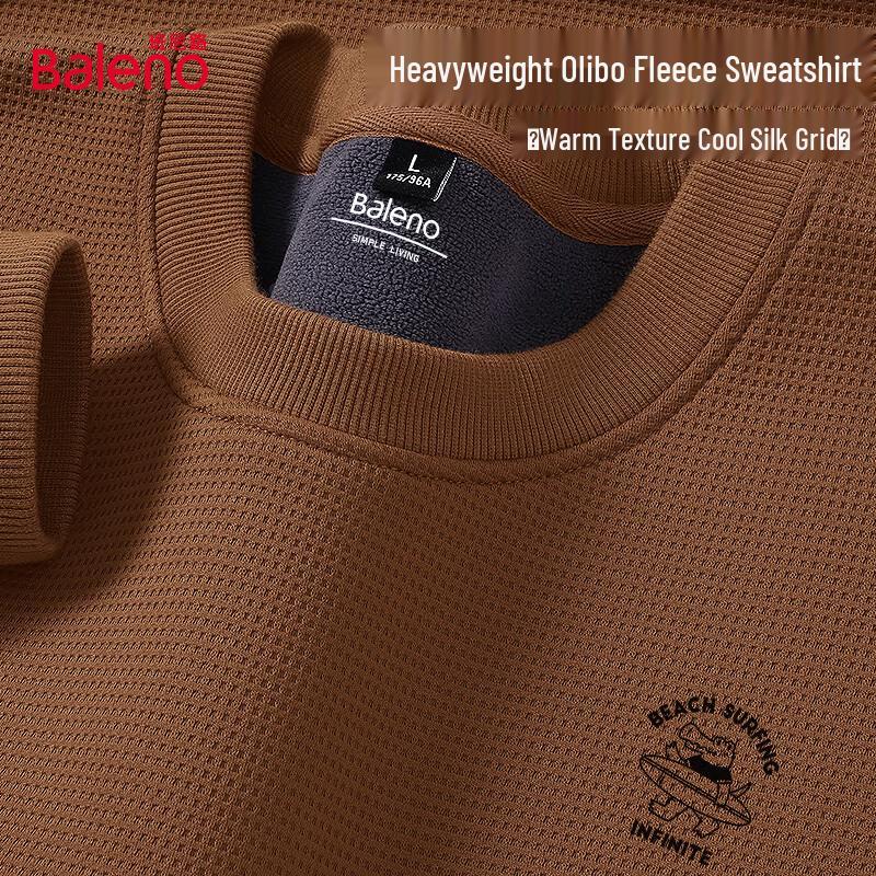 

Baleno Men s Winter Fleece-Lined Round Neck Sweatshirt M