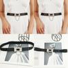Fashionable Elastic Metal Waist Belt Women's Dress Suit Belt Autumn Winter Black In Stock