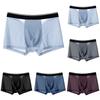 Men Ice-Silk Underwear Mesh Sexy Breathable Transparent Boxer Briefs Panties