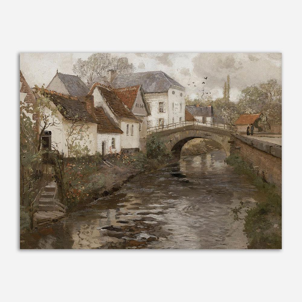 Vintage Gallery Wall Art Canvas Painting Antique Retro Poster And Print Oil Landscape Moody Decoration Picture For Living Room