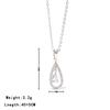 Fashion Minimalist Stainless Steel Jewelry 18k Gold Plated Waterproof Hollow Water Drop Shape Zircon Pendant Necklace YF6041