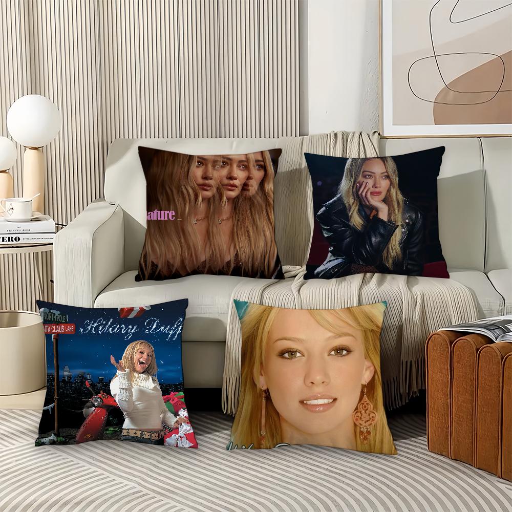 Singer Hilary Duff Mature Pillow Case Office Cushions Suitable For Sofa Car Bedroom Decorative Cushion Cover