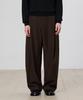 Hyoji Curved Wide Slacks (F01-3 Colors)