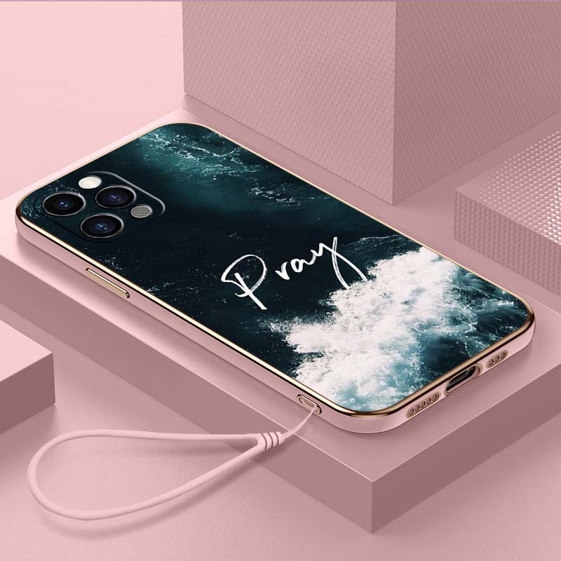 

Роскошный чехол для телефона из ТПУ с ремешком для iPhone 6 6s 7 8 Plus SE XR XS 11 12 13 14 15 Pro Max Мягкие чехлы A40 Стих из Библии Иисус Христос Христианин for iPhone 15 Pro Max