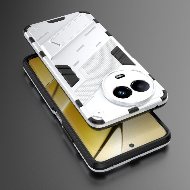 

Для Realme 11 5G Global Cover Case Для Realme 11 5G Case Funda Armor Shockproof KidStand Hard PC Защитный телефонный бампер Realme 11 5G Global белый