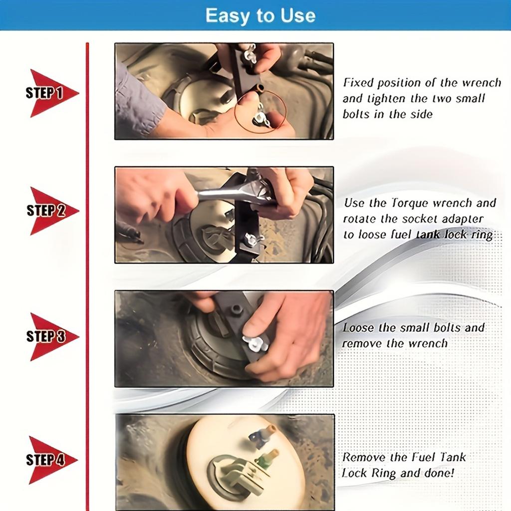 Adjustable Fuel  Lid  - Universal 3/8" to 1/2" Spanner with Butterfly Screw Design